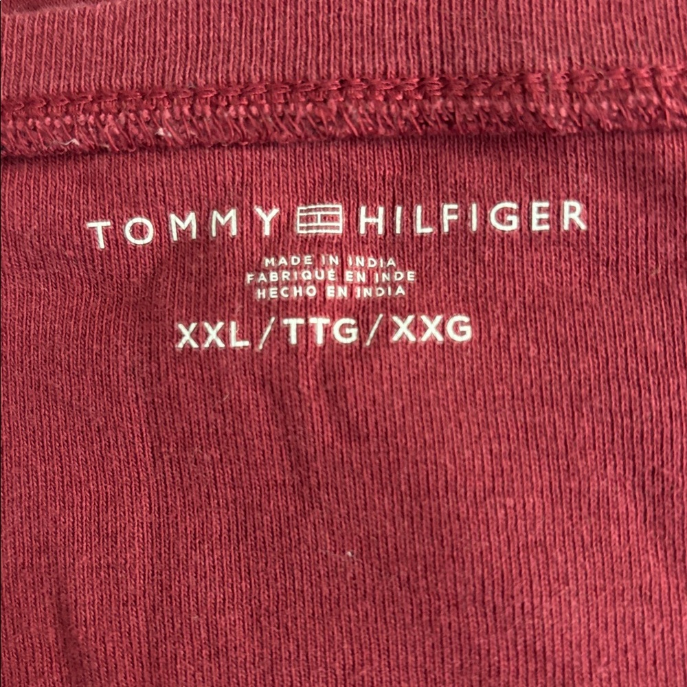 Tommy Hilfiger Stylish Maroon Long Sleeve Top Size XXL - Picture 8 of 10
